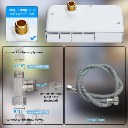 Bidet Attachment for Toilet, Dual Nozzle for Frontal & Rear Wash