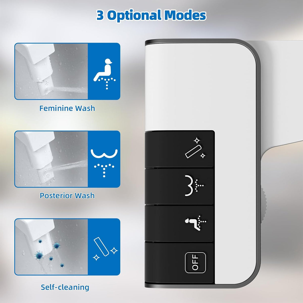 Bidet Attachment for Toilet, Dual Nozzle for Frontal & Rear Wash