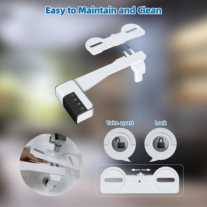 Bidet Attachment for Toilet, Dual Nozzle for Frontal & Rear Wash