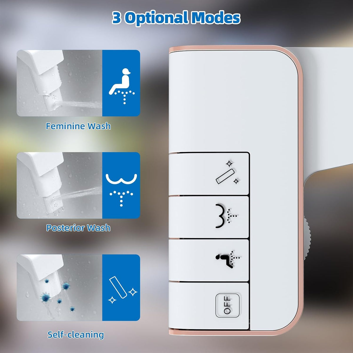 Bidet Attachment for Toilet, Dual Nozzle for Frontal & Rear Wash