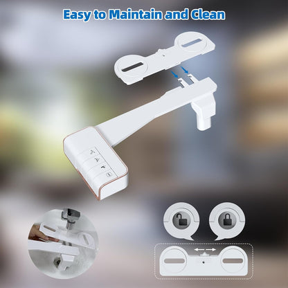 Bidet Attachment for Toilet, Dual Nozzle for Frontal & Rear Wash