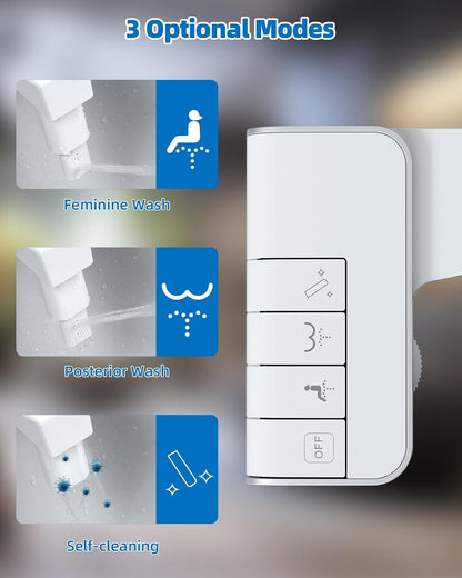 Bidet Attachment for Toilet, Dual Nozzle for Frontal & Rear Wash
