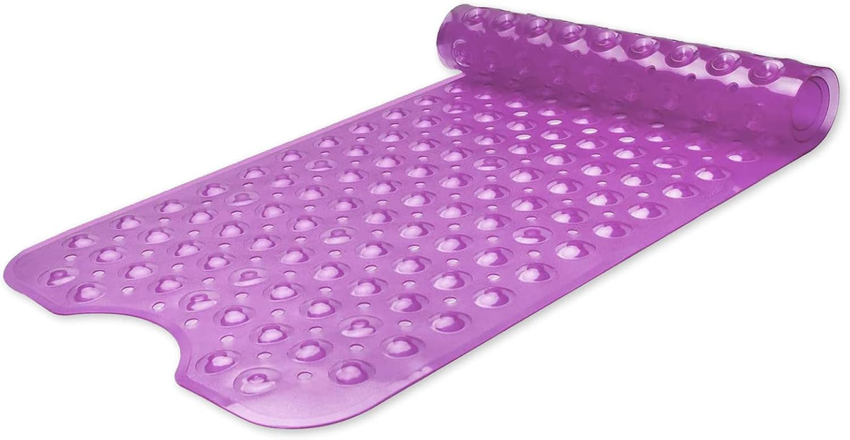 Upgrade Baby Bath Mat Non Slip Extra Long Bathtub Mat for Kids 40 X 16 Inch - Eco Friendly Bath Tub Mat with 200 Big Suction Cups,Machine Washable Shower Mat,Blue