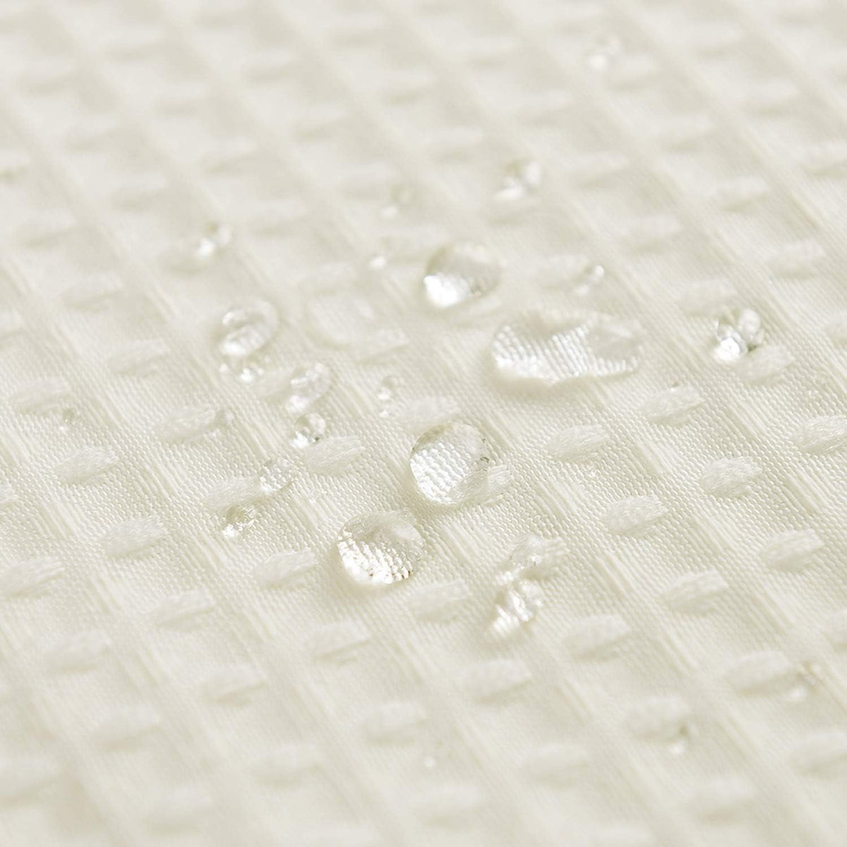 Waffle Weave White Shower Curtain Hotel, Standard Size