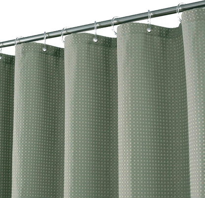 Waffle Weave White Shower Curtain Hotel, Standard Size