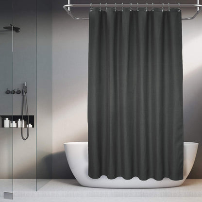Waffle Weave White Shower Curtain Hotel, Standard Size