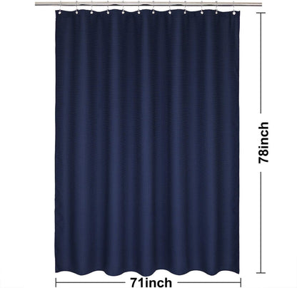 Waffle Weave White Shower Curtain Hotel, Standard Size