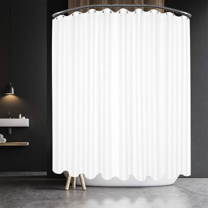 Waffle Weave White Shower Curtain Hotel, Standard Size