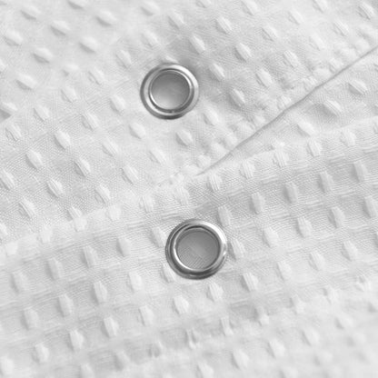 Waffle Weave White Shower Curtain Hotel, Standard Size
