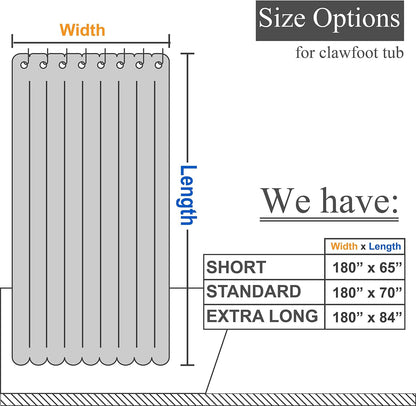 Waffle Weave White Shower Curtain Hotel, Standard Size