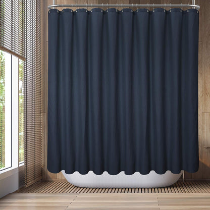 Waffle Weave White Shower Curtain Hotel, Standard Size