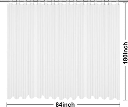 Waffle Weave White Shower Curtain Hotel, Standard Size