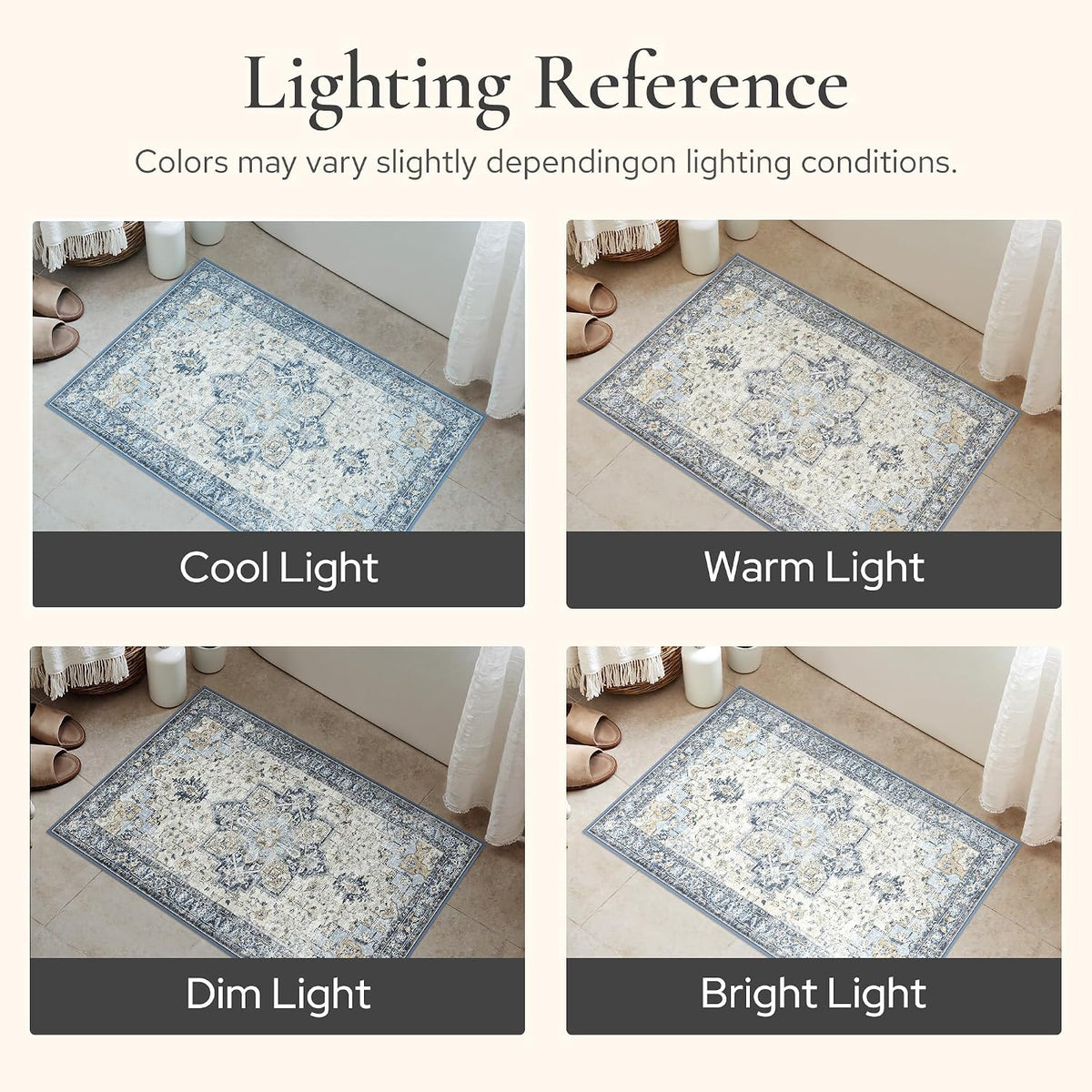 Soft Memory Foam Bath Mat 24"x17" Non Slip Washable,Sage Ivory