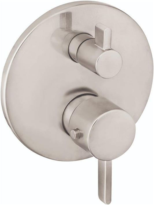 Ecostat Modern Thermostatic Shower Valve Trim with Temperature Control and Diverter in Brushed Nickel, 04231820