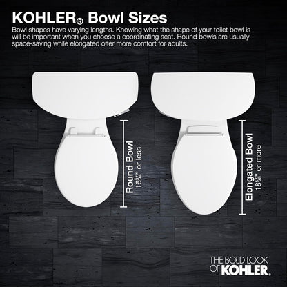 57777-WCF-0 Cymbal ReadyLatch Quiet-Close Soft Close Toilet Seat Elongated, Flexible CoreFlex Material, Wider Toilet Seat Surface, Home Essentials, White