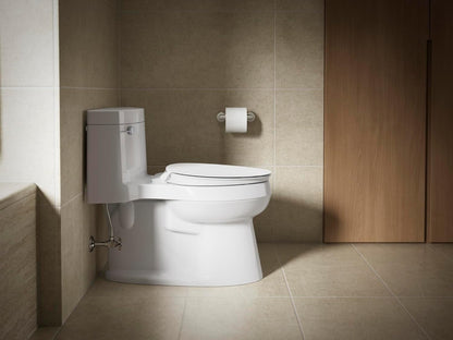 57777-WCF-0 Cymbal ReadyLatch Quiet-Close Soft Close Toilet Seat Elongated, Flexible CoreFlex Material, Wider Toilet Seat Surface, Home Essentials, White