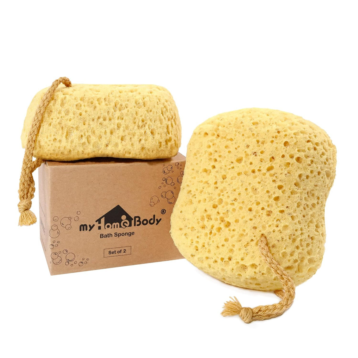 Bath Sponge, Foam Loofah, Shower Sponge for Body, Curvy, 3 Pack | Large Size, Lots of Lather, Bath Sponges for Shower, Body Scrubber for Bathing, Body Wash Women, Exfoliating Loofah Sponge