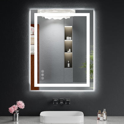 40"x30" LED Bathroom Mirror with Lights, Backlit+Frontlit, Anti-Fog - Colors B