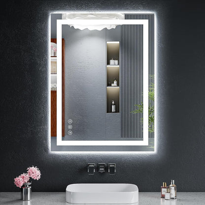 40"x30" LED Bathroom Mirror with Lights, Backlit+Frontlit, Anti-Fog - Colors B
