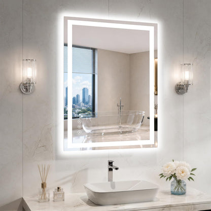 40"x30" LED Bathroom Mirror with Lights, Backlit+Frontlit, Anti-Fog - Colors B
