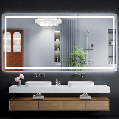 40"x30" LED Bathroom Mirror with Lights, Backlit+Frontlit, Anti-Fog - Colors B