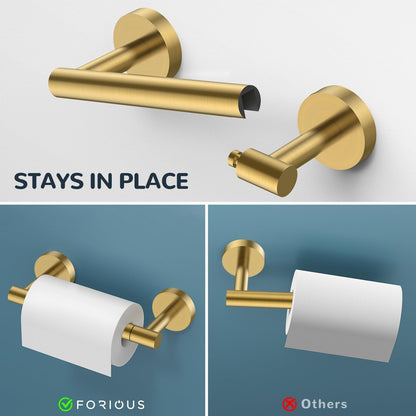 Bathroom Accessories, Bathroom Hardware Set - 24" Towel Bar | Brushed Nickel | Towel Hooks, Towel Racks for Bathroom, Toilet Paper Holder Wall Mounted, Towel Ring | SUS304 Stainless Steel
