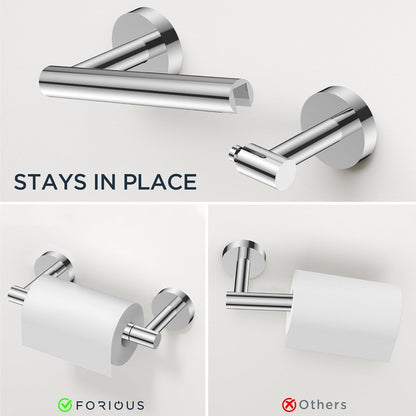 Bathroom Accessories, Bathroom Hardware Set - 24" Towel Bar | Brushed Nickel | Towel Hooks, Towel Racks for Bathroom, Toilet Paper Holder Wall Mounted, Towel Ring | SUS304 Stainless Steel
