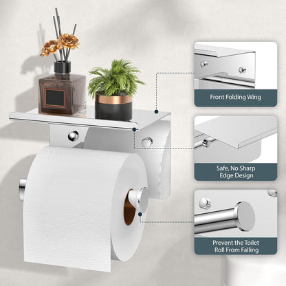 Bathroom Accessories, Bathroom Hardware Set - 24" Towel Bar | Brushed Nickel | Towel Hooks, Towel Racks for Bathroom, Toilet Paper Holder Wall Mounted, Towel Ring | SUS304 Stainless Steel