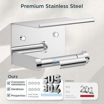 Bathroom Accessories, Bathroom Hardware Set - 24" Towel Bar | Brushed Nickel | Towel Hooks, Towel Racks for Bathroom, Toilet Paper Holder Wall Mounted, Towel Ring | SUS304 Stainless Steel