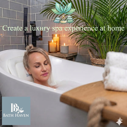 Bath Pillow for Tub, Soft 3D Mesh Full Body Mat with Head Neck Back Support