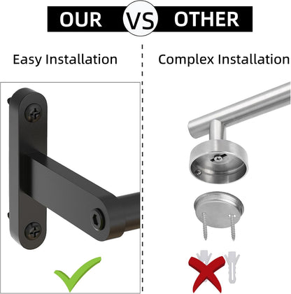 Towel Bar for Bathroom, 24 Inch Wall Towel Rack, Brushed Nickel | Heavy Duty Single Towel Rod, Space-Saving Hand Towel Holder, Toilet Kitchen Towel Storage, Rustproof, Stainless Steel