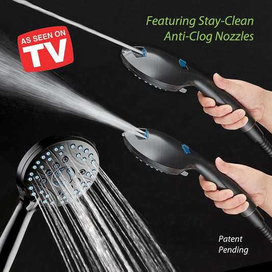 AquaCare 8-mode High Pressure Handheld Shower Head with 2-mode Power Wash