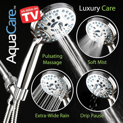 AquaCare 8-mode High Pressure Handheld Shower Head with 2-mode Power Wash