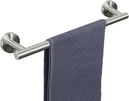 Bath Towel Bar, Thicken Stainless Steel Shower Towel Rack Holder Wall Mounted for Bathroom, 20-lnch Overall Length-17-lnch Usable Hanging Space (Brushed Nickel)