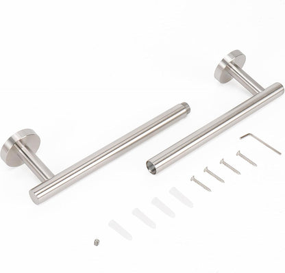 Bath Towel Bar, Thicken Stainless Steel Shower Towel Rack Holder Wall Mounted for Bathroom, 20-lnch Overall Length-17-lnch Usable Hanging Space (Brushed Nickel)