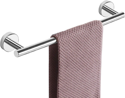 Bath Towel Bar, Thicken Stainless Steel Shower Towel Rack Holder Wall Mounted for Bathroom, 20-lnch Overall Length-17-lnch Usable Hanging Space (Brushed Nickel)
