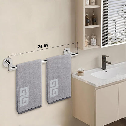 Bath Towel Bar, Thicken Stainless Steel Shower Towel Rack Holder Wall Mounted for Bathroom, 20-lnch Overall Length-17-lnch Usable Hanging Space (Brushed Nickel)