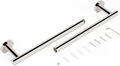 Bath Towel Bar, Thicken Stainless Steel Shower Towel Rack Holder Wall Mounted for Bathroom, 20-lnch Overall Length-17-lnch Usable Hanging Space (Brushed Nickel)