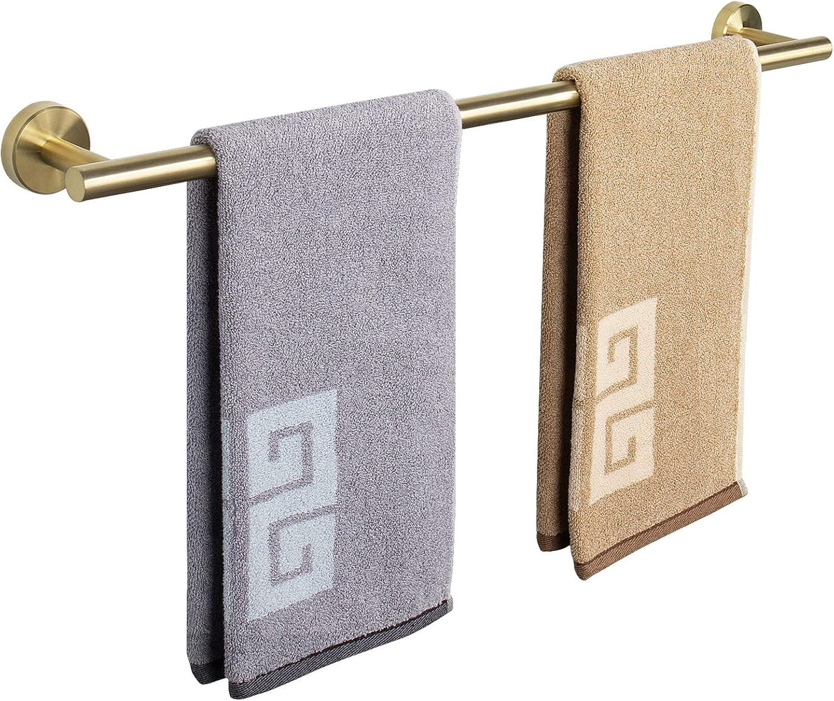 Bath Towel Bar, Thicken Stainless Steel Shower Towel Rack Holder Wall Mounted for Bathroom, 20-lnch Overall Length-17-lnch Usable Hanging Space (Brushed Nickel)