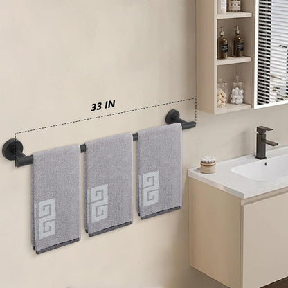 Bath Towel Bar, Thicken Stainless Steel Shower Towel Rack Holder Wall Mounted for Bathroom, 20-lnch Overall Length-17-lnch Usable Hanging Space (Brushed Nickel)
