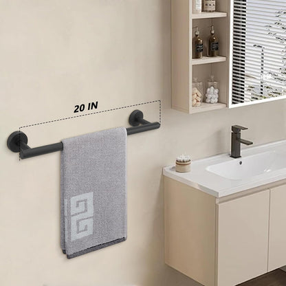 Bath Towel Bar, Thicken Stainless Steel Shower Towel Rack Holder Wall Mounted for Bathroom, 20-lnch Overall Length-17-lnch Usable Hanging Space (Brushed Nickel)