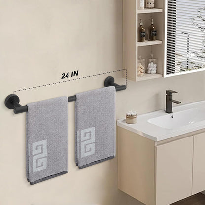Bath Towel Bar, Thicken Stainless Steel Shower Towel Rack Holder Wall Mounted for Bathroom, 20-lnch Overall Length-17-lnch Usable Hanging Space (Brushed Nickel)