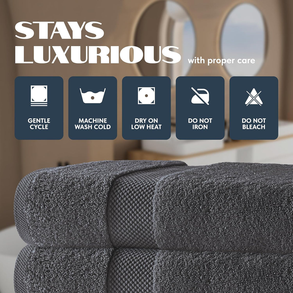 Luxury Bath Towels Set of 4 Large - 700 GSM Turkish Cotton Ultra Soft Bath Towels 27x54 | Highly Absorbent and Quick Dry | Hotel Towels for Bathroom Luxury, Plush Shower Towels, White