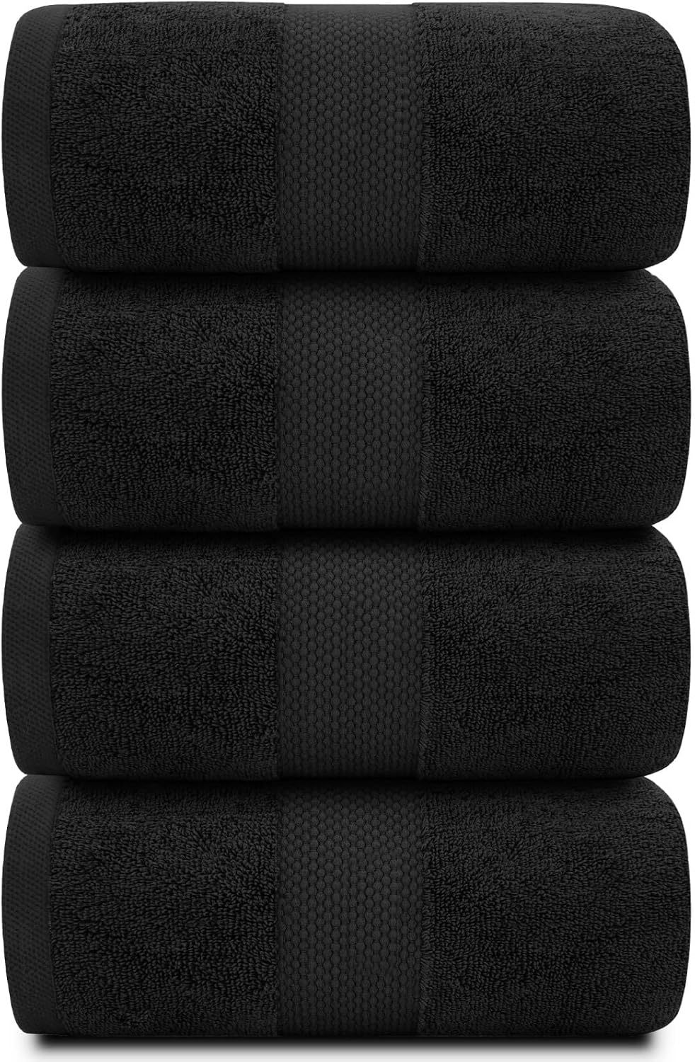 Luxury Bath Towels Set of 4 Large - 700 GSM Turkish Cotton Ultra Soft Bath Towels 27x54 | Highly Absorbent and Quick Dry | Hotel Towels for Bathroom Luxury, Plush Shower Towels, White