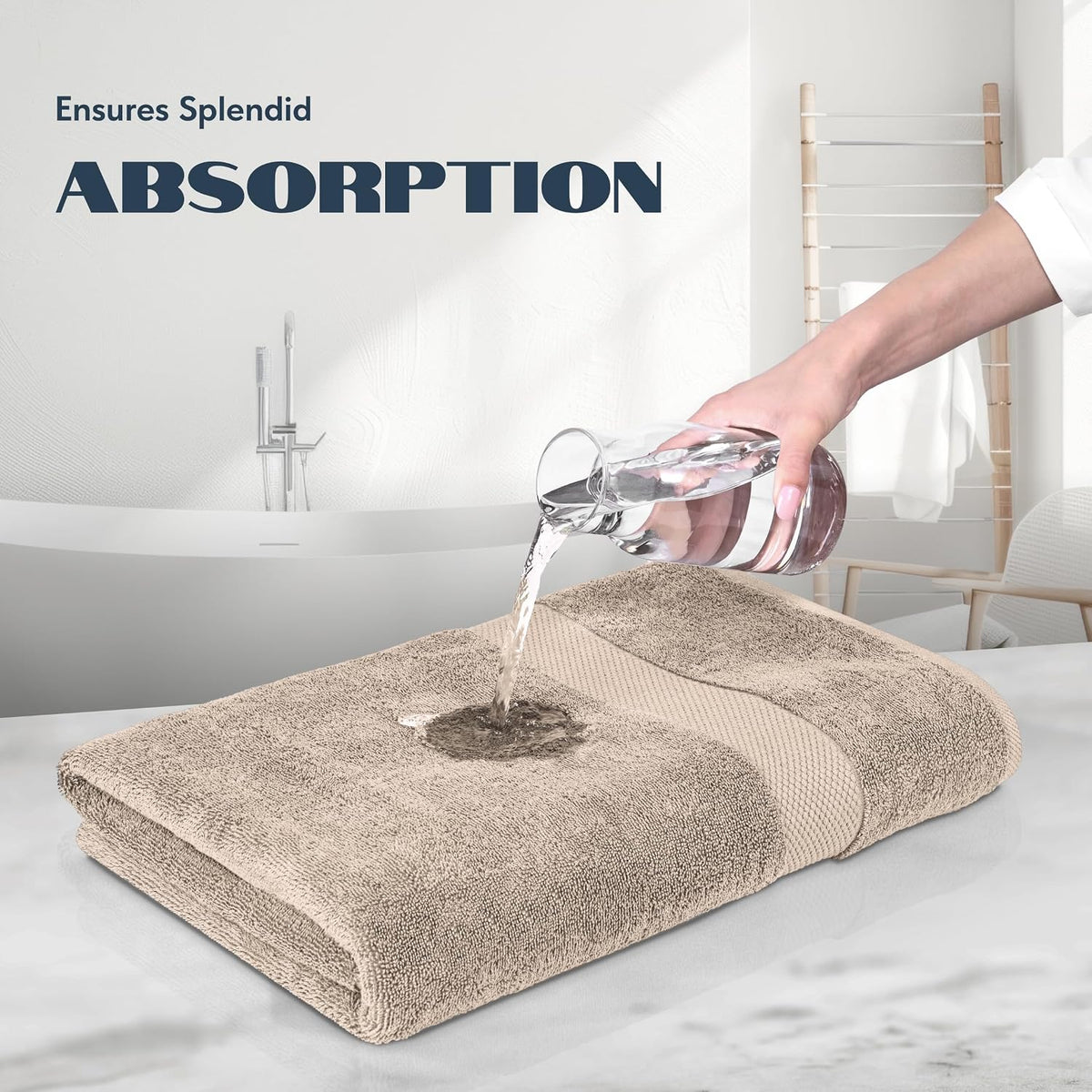 Luxury Bath Towels Set of 4 Large - 700 GSM Turkish Cotton Ultra Soft Bath Towels 27x54 | Highly Absorbent and Quick Dry | Hotel Towels for Bathroom Luxury, Plush Shower Towels, White