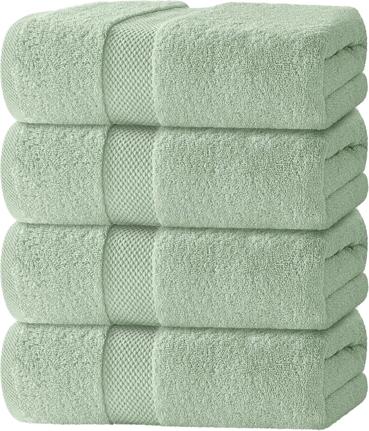 Luxury Bath Towels Set of 4 Large - 700 GSM Turkish Cotton Ultra Soft Bath Towels 27x54 | Highly Absorbent and Quick Dry | Hotel Towels for Bathroom Luxury, Plush Shower Towels, White