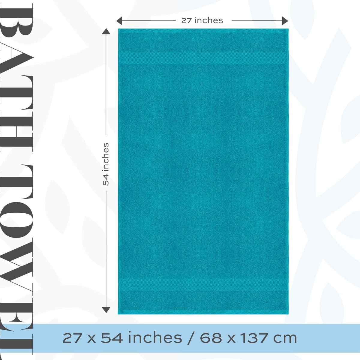 Luxury Bath Towels Set of 4 Large - 700 GSM Turkish Cotton Ultra Soft Bath Towels 27x54 | Highly Absorbent and Quick Dry | Hotel Towels for Bathroom Luxury, Plush Shower Towels, White