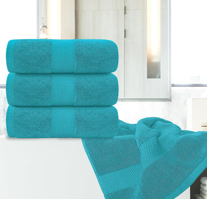 Luxury Bath Towels Set of 4 Large - 700 GSM Turkish Cotton Ultra Soft Bath Towels 27x54 | Highly Absorbent and Quick Dry | Hotel Towels for Bathroom Luxury, Plush Shower Towels, White