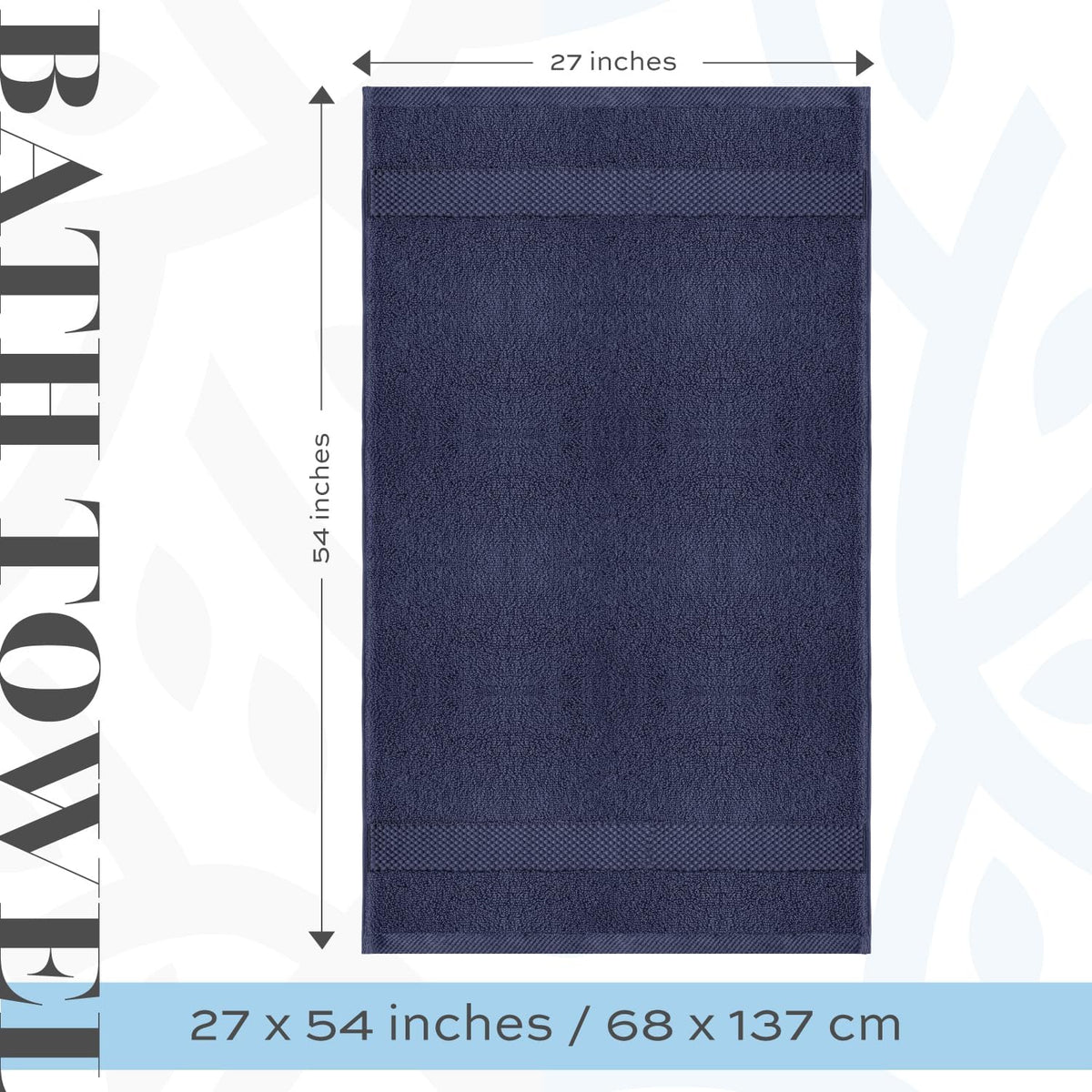 Luxury Bath Towels Set of 4 Large - 700 GSM Turkish Cotton Ultra Soft Bath Towels 27x54 | Highly Absorbent and Quick Dry | Hotel Towels for Bathroom Luxury, Plush Shower Towels, White