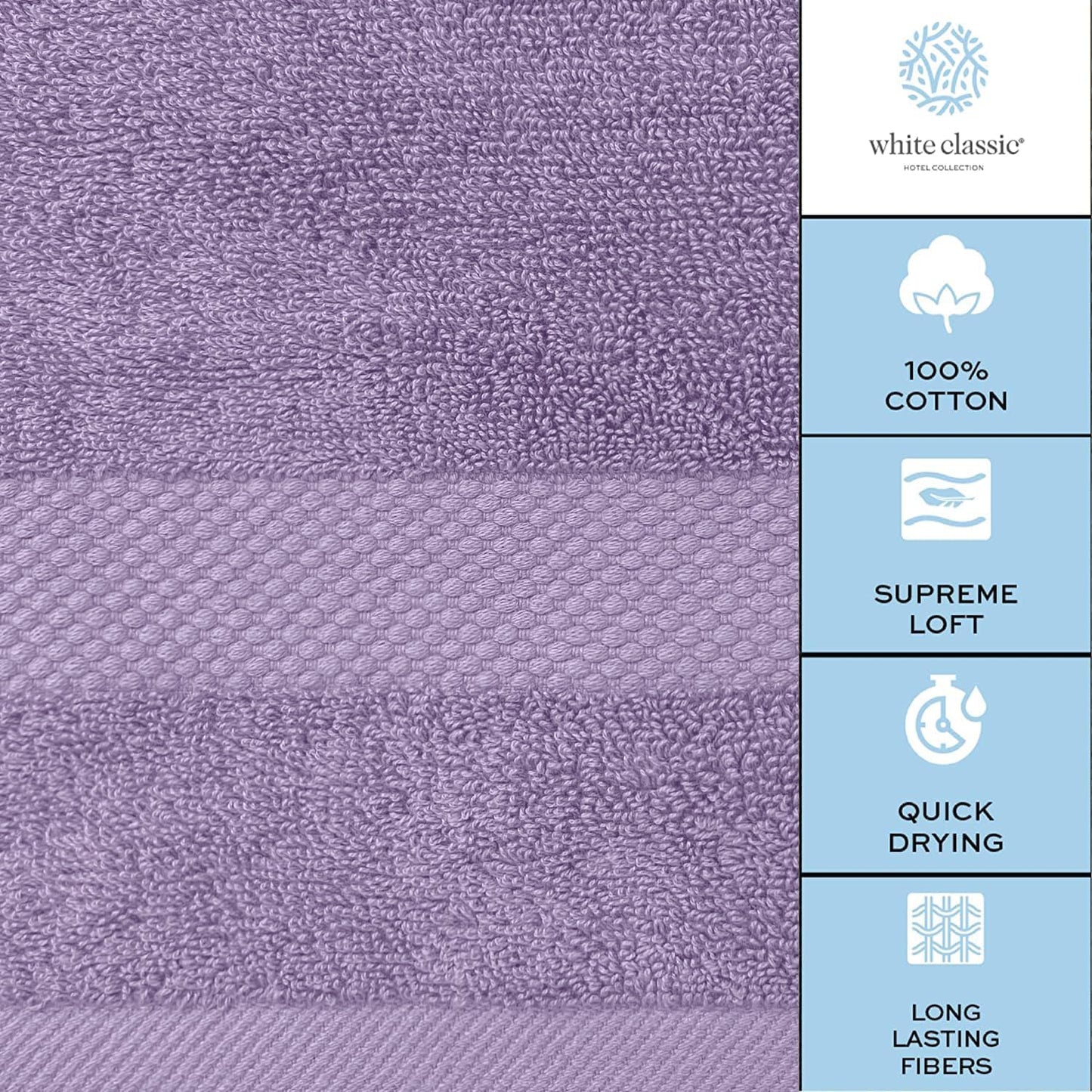 Luxury Bath Towels Set of 4 Large - 700 GSM Turkish Cotton Ultra Soft Bath Towels 27x54 | Highly Absorbent and Quick Dry | Hotel Towels for Bathroom Luxury, Plush Shower Towels, White